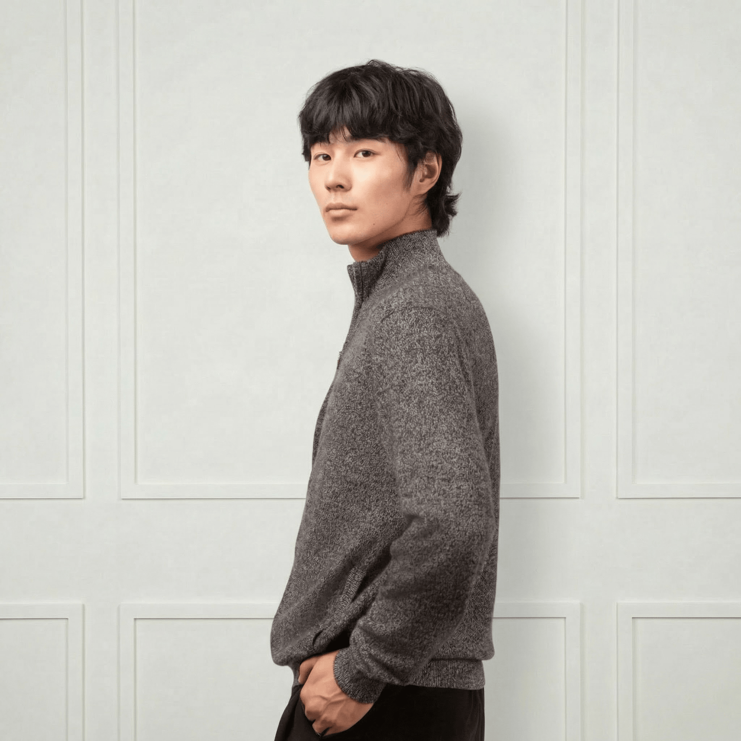 Alexander Zipper Cashmere Sweater - Blue Sky Cashmere