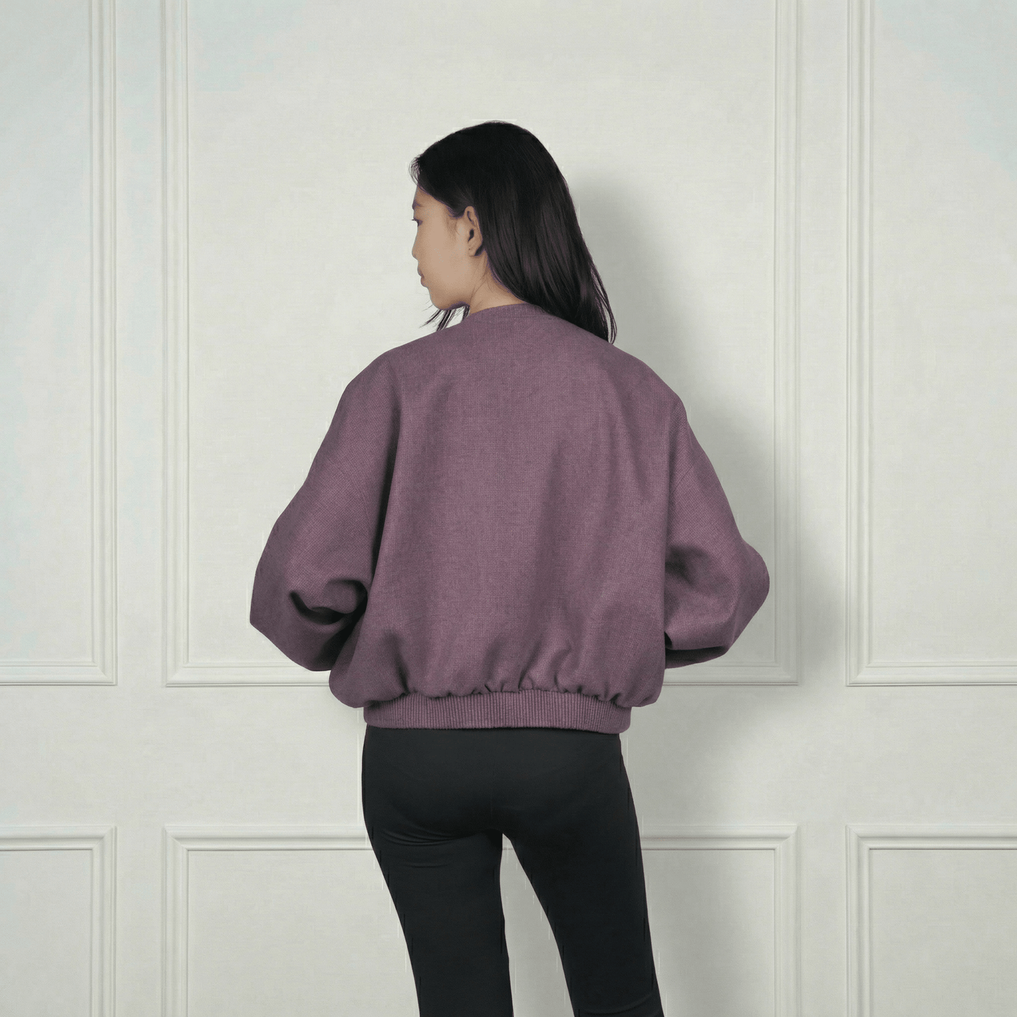 Cashmere Bomber Jacket - Blue Sky Cashmere