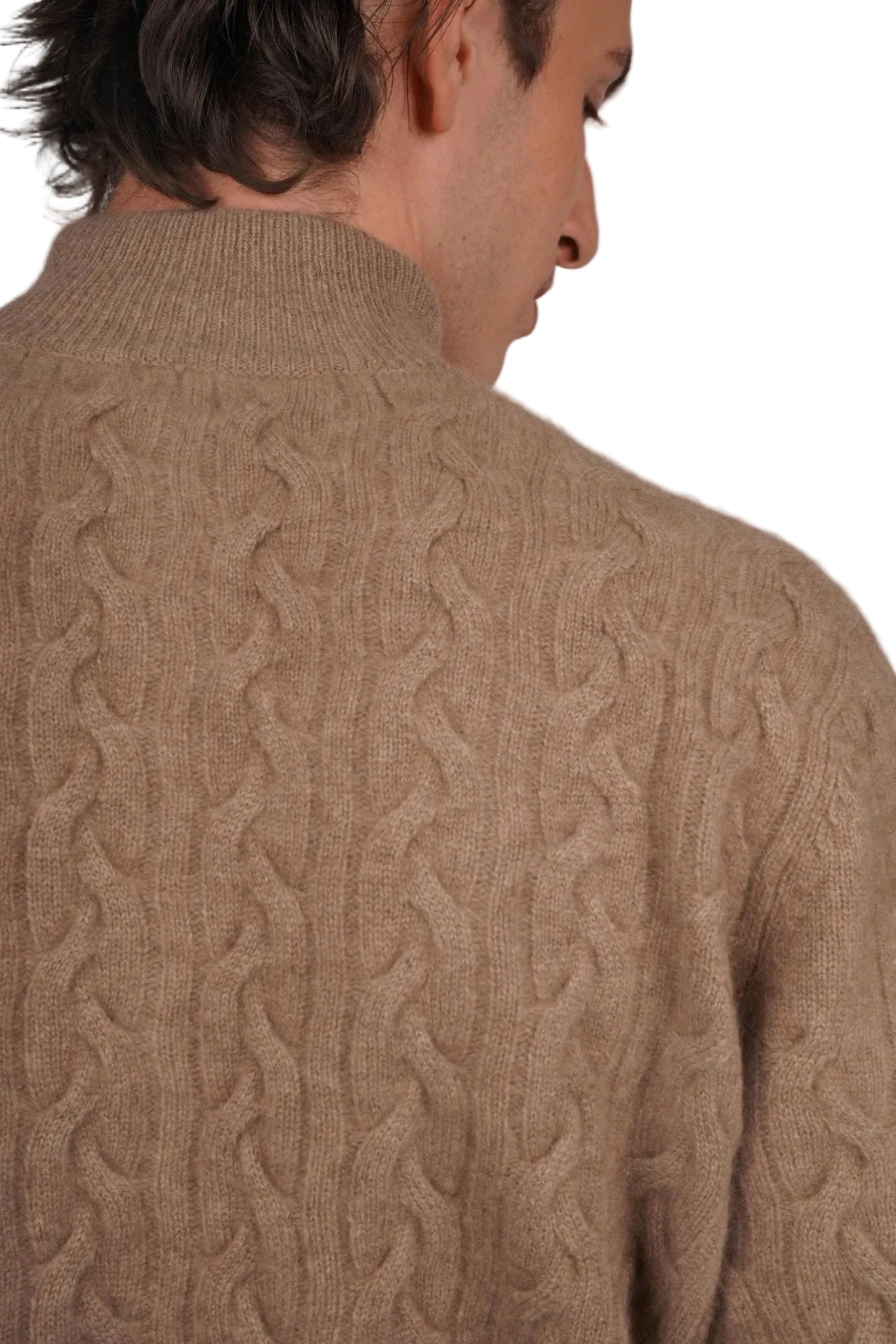 Cashmere Double - Zip Cardigan - Blue Sky Cashmere