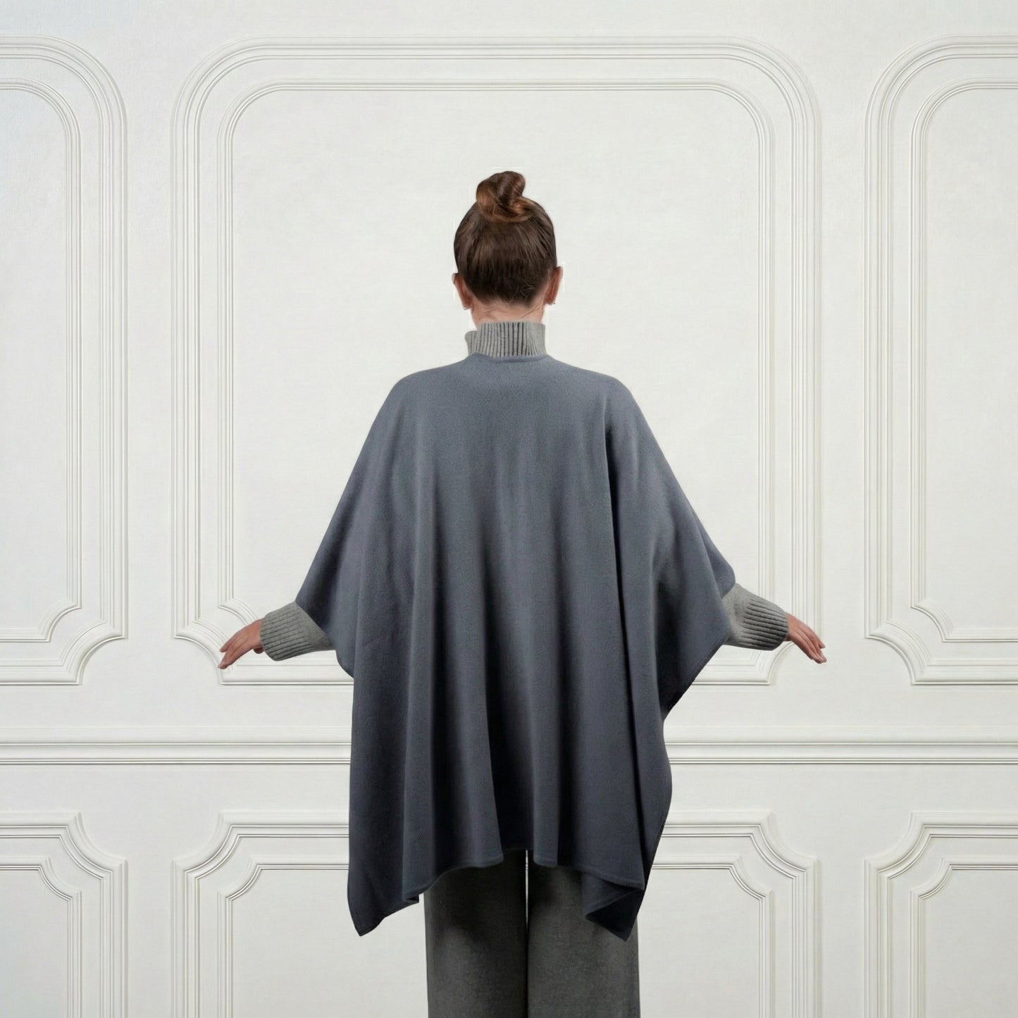 Cashmere Poncho - Blue Sky Cashmere