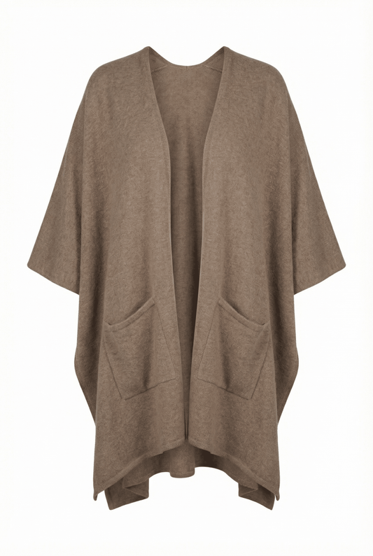 Cashmere Poncho - Blue Sky Cashmere