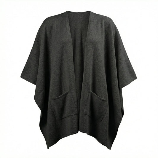 Cashmere Poncho - Blue Sky Cashmere