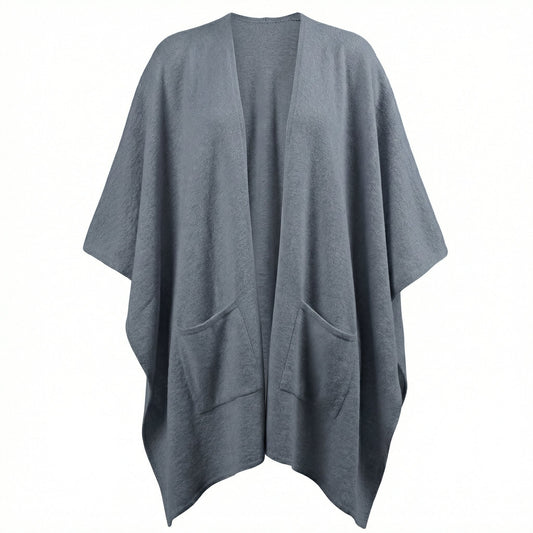 Cashmere Poncho - Blue Sky Cashmere