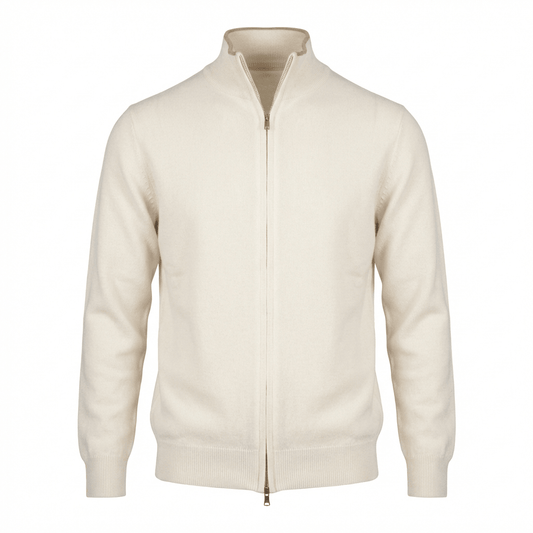 Leo Two - Way Cashmere Cardigan - Blue Sky Cashmere