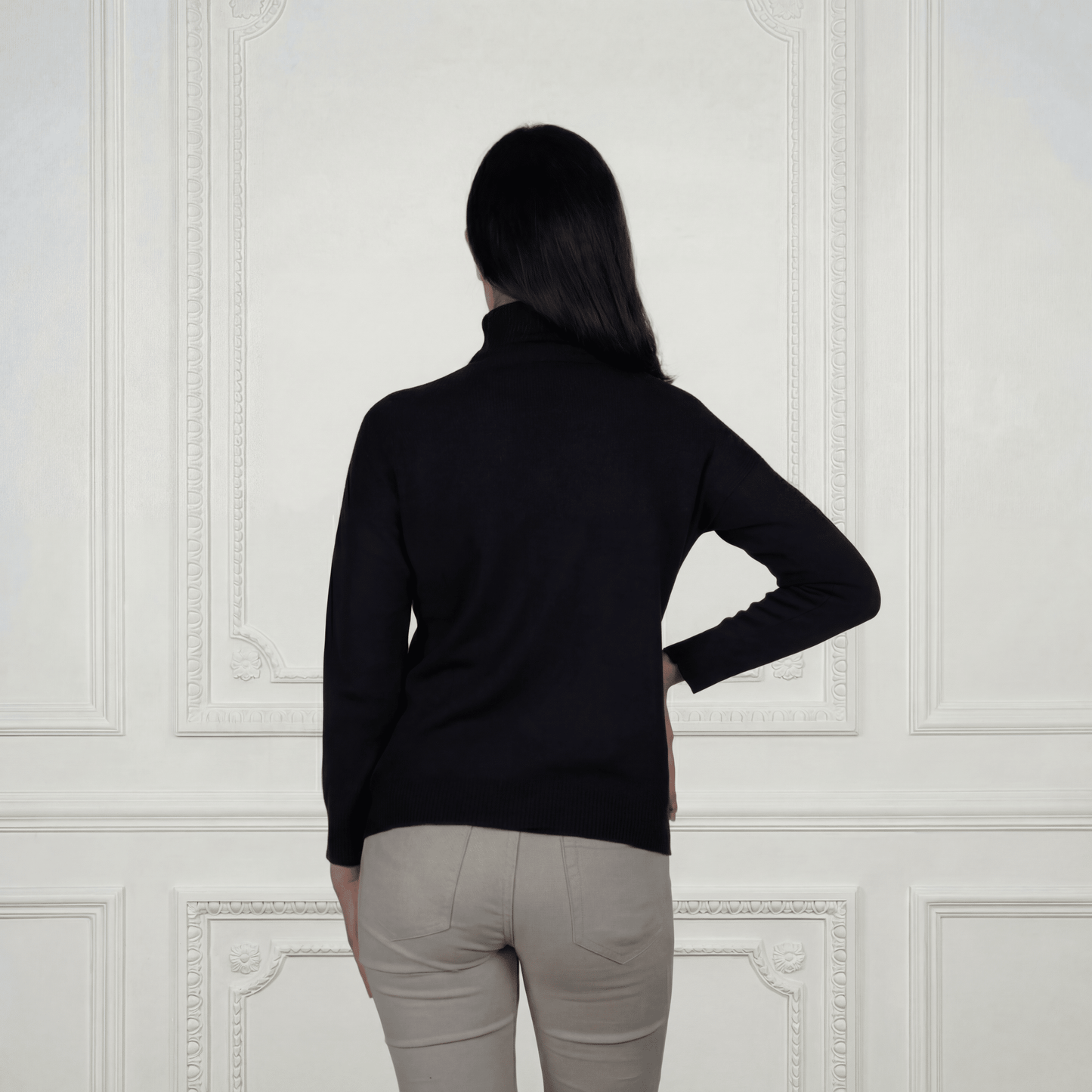 Light Cashmere Turtleneck - Blue Sky Cashmere
