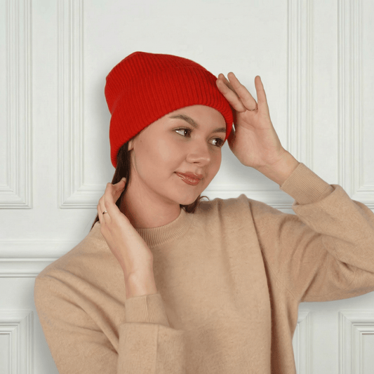 Lily Delicate Cashmere Beanie - Blue Sky Cashmere