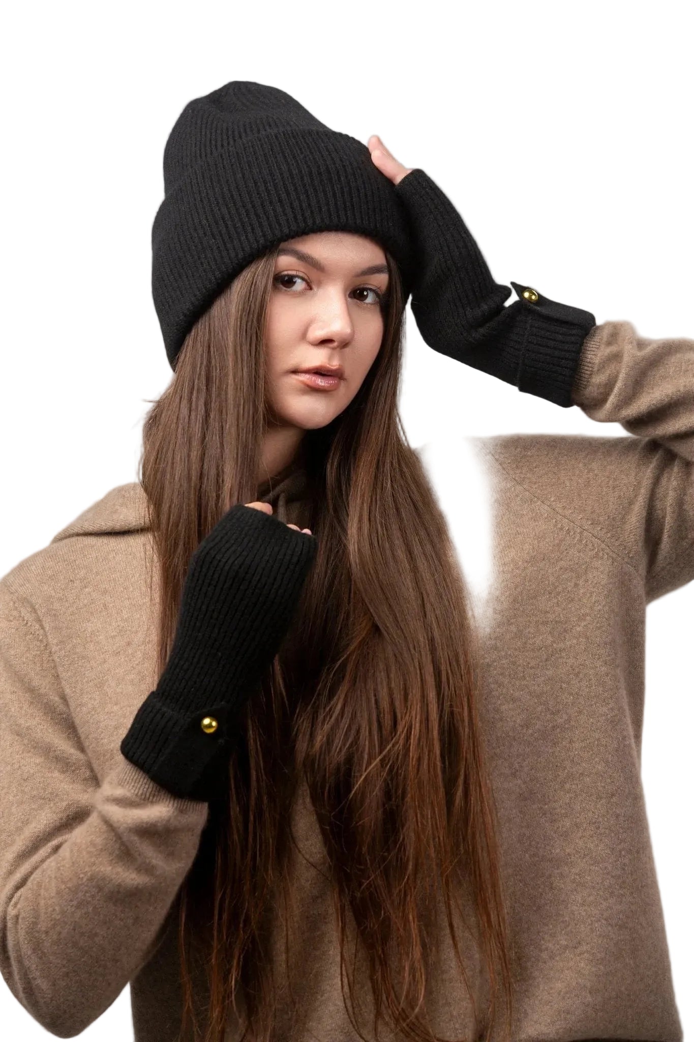 Lily Delicate Cashmere Beanie - Blue Sky Cashmere