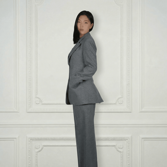 Mira Sheep Wool Blazer - Blue Sky Cashmere