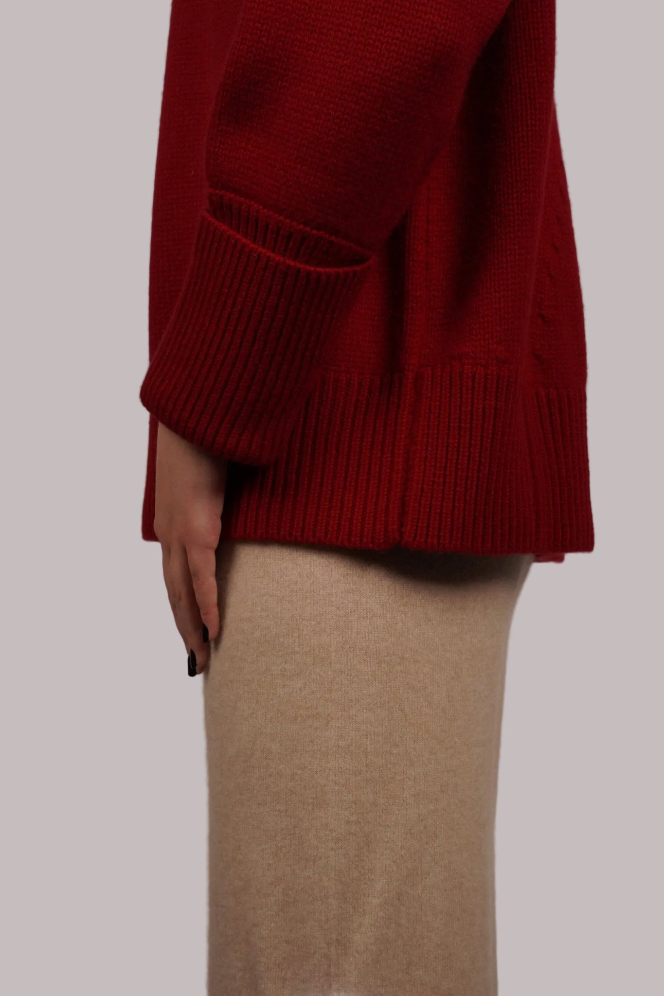 Patterned Cashmere Turtleneck - Blue Sky Cashmere