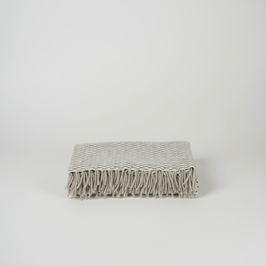 Sheep Wool Throw Blanket - Blue Sky Cashmere