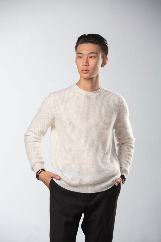 Waffle Cashmere Sweater