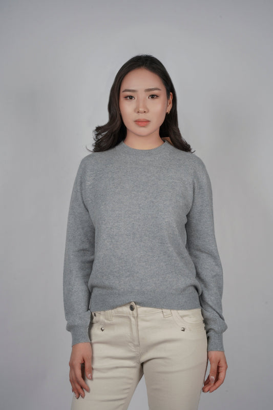 Arabella Cashmere Rounded Neck Sweater