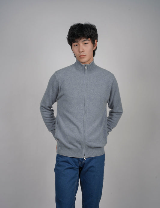 Alexander Zipper Cashmere Sweater - Contrasting Collar