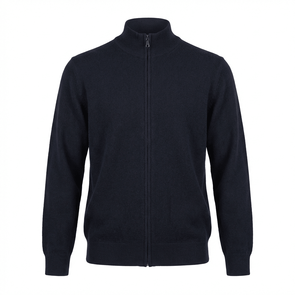 Alexander Zipper Cashmere Sweater - Blue Sky Cashmere