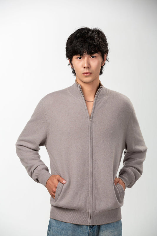 Alexander Zipper Cashmere Sweater - Blue Sky Cashmere