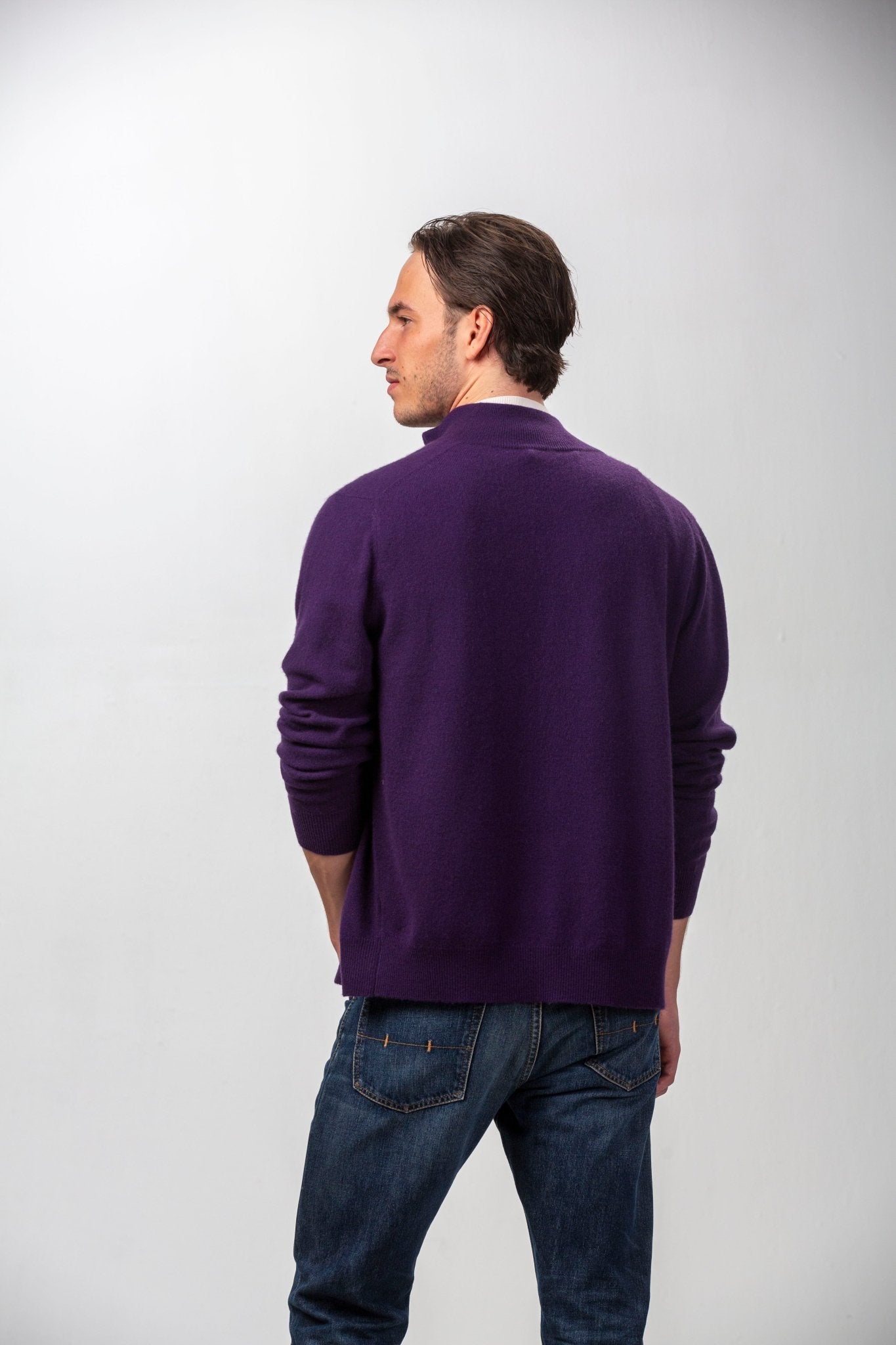 Alexander Zipper Cashmere Sweater - Blue Sky Cashmere