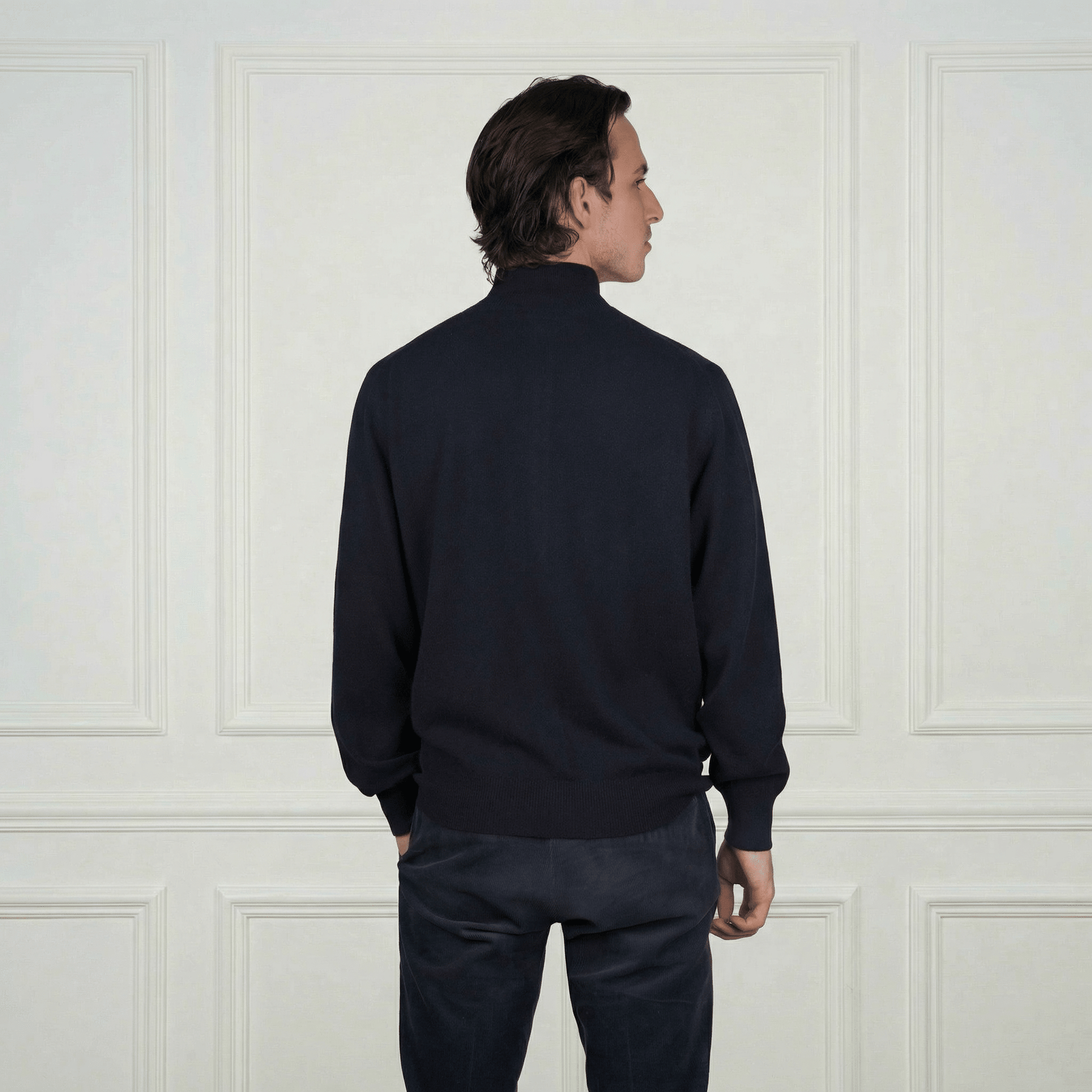 Alexander Zipper Cashmere Sweater - Blue Sky Cashmere