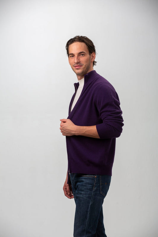 Alexander Zipper Cashmere Sweater - Blue Sky Cashmere