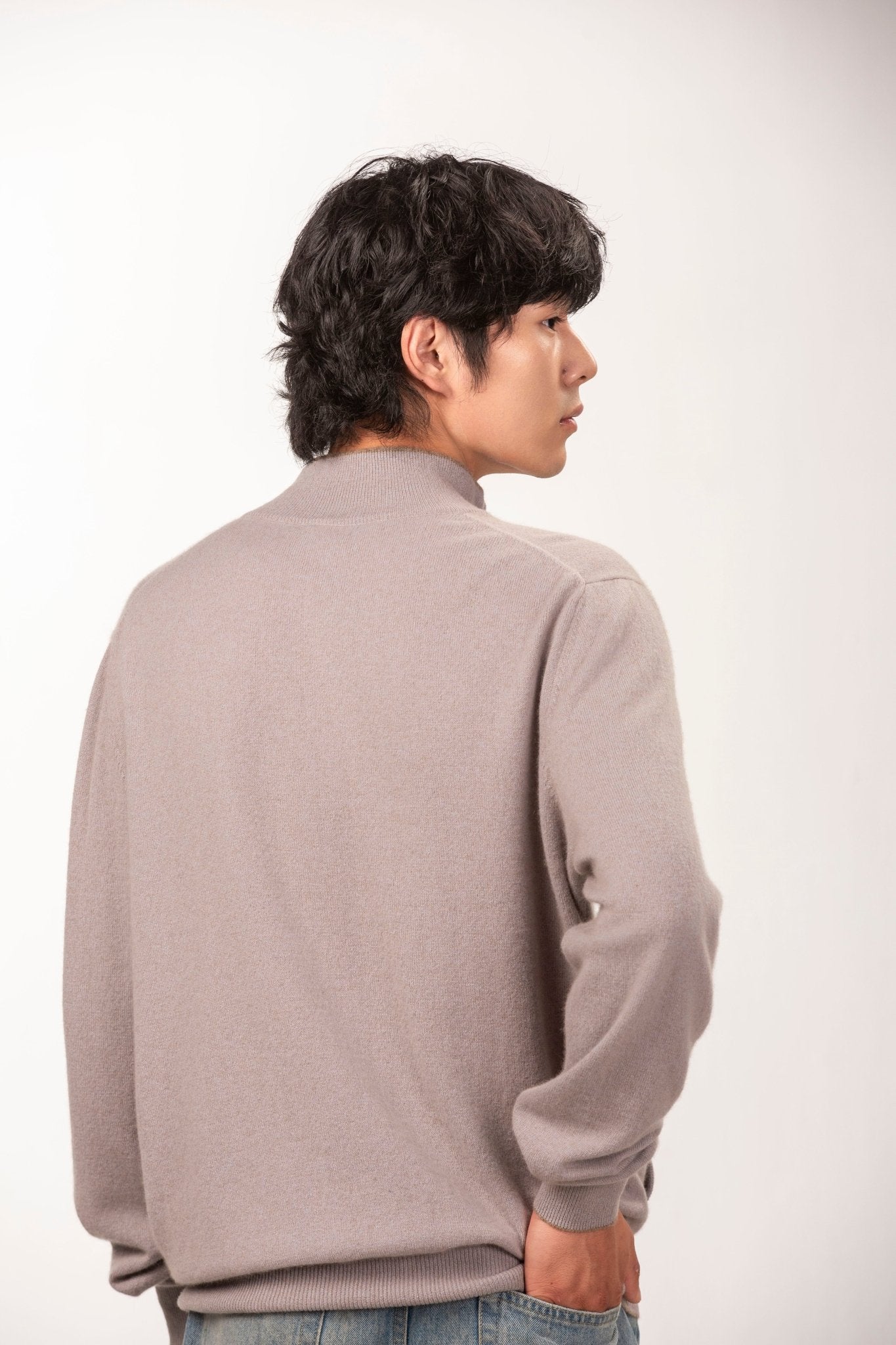 Alexander Zipper Cashmere Sweater - Blue Sky Cashmere