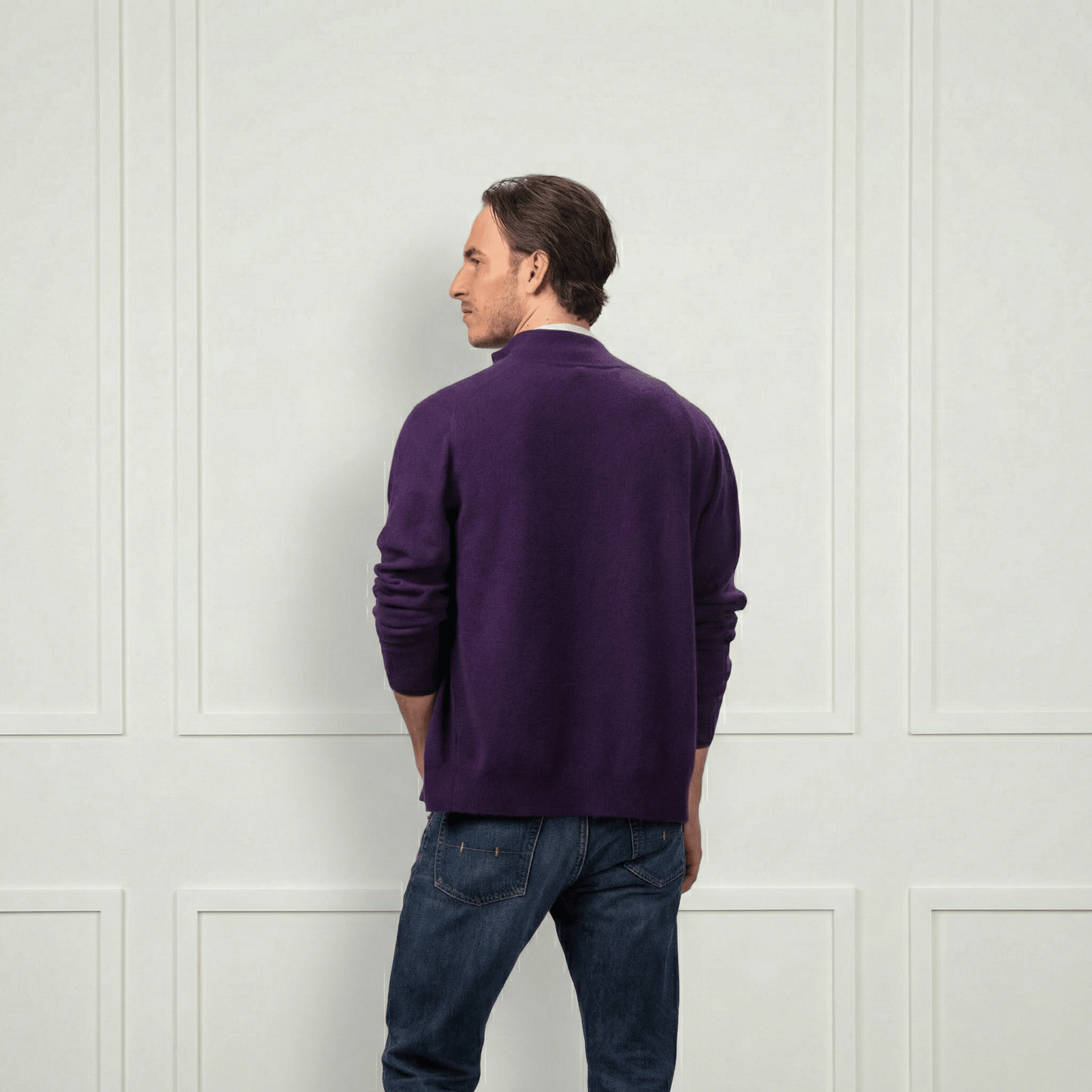 Alexander Zipper Cashmere Sweater - Blue Sky Cashmere