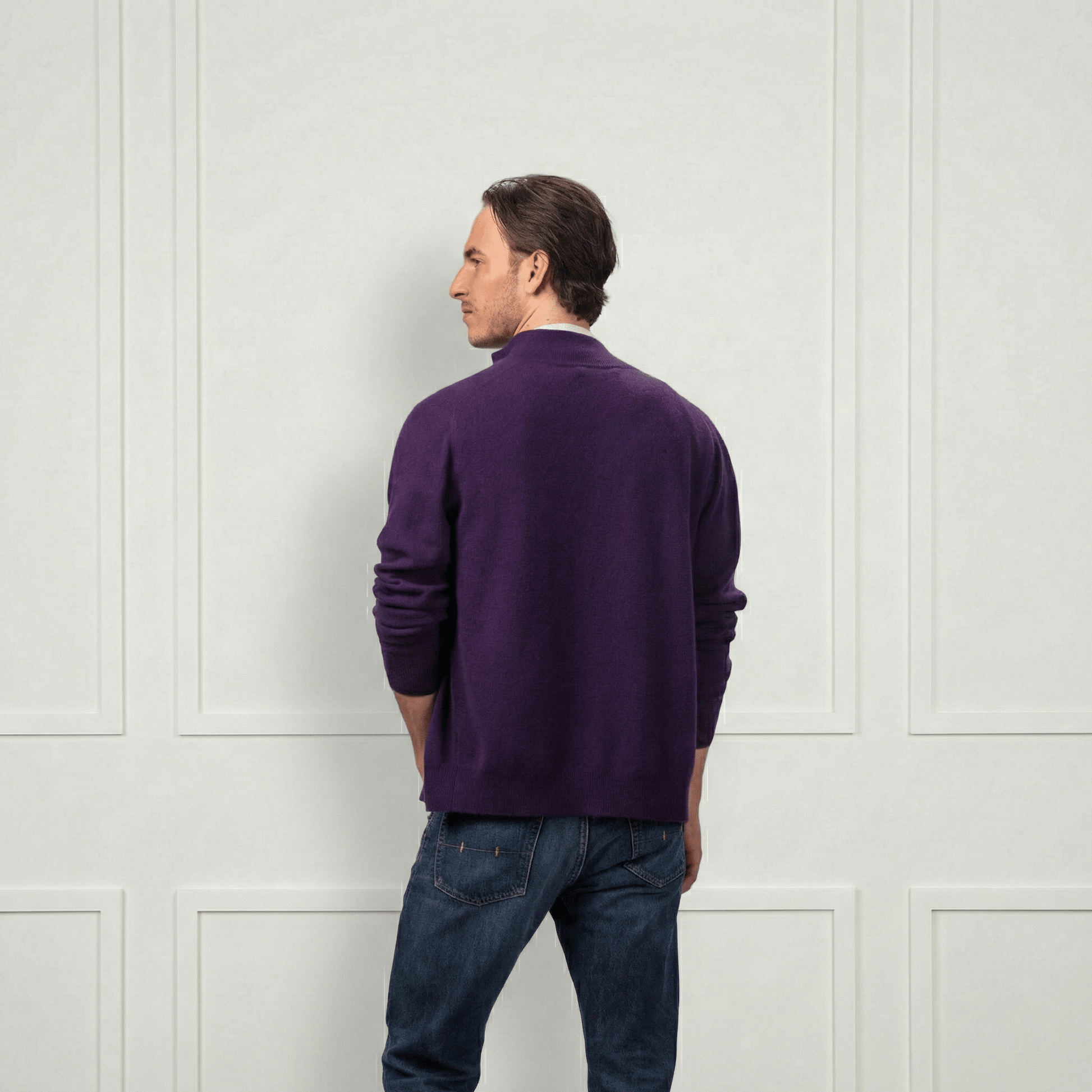 Alexander Zipper Cashmere Sweater - Blue Sky Cashmere