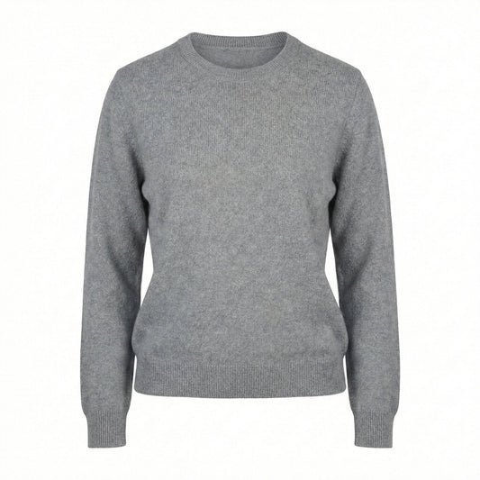 Arabella Cashmere Rounded Neck Sweater - Blue Sky Cashmere