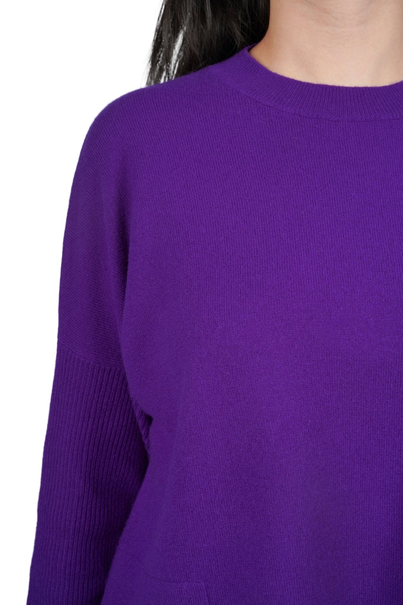 Aurea Rounded - Neck Sweater - Blue Sky Cashmere