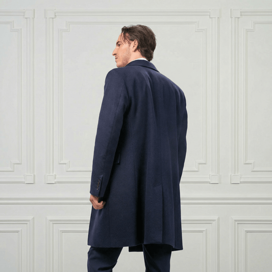 Blazer Wool Coat - Blue Sky Cashmere