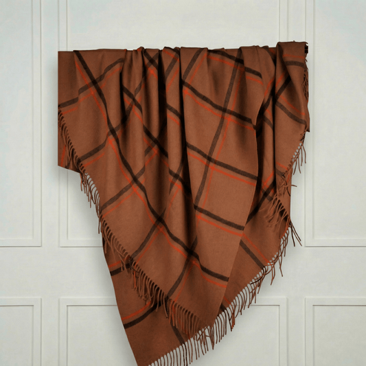 Camel Throw Blanket - Blue Sky Cashmere