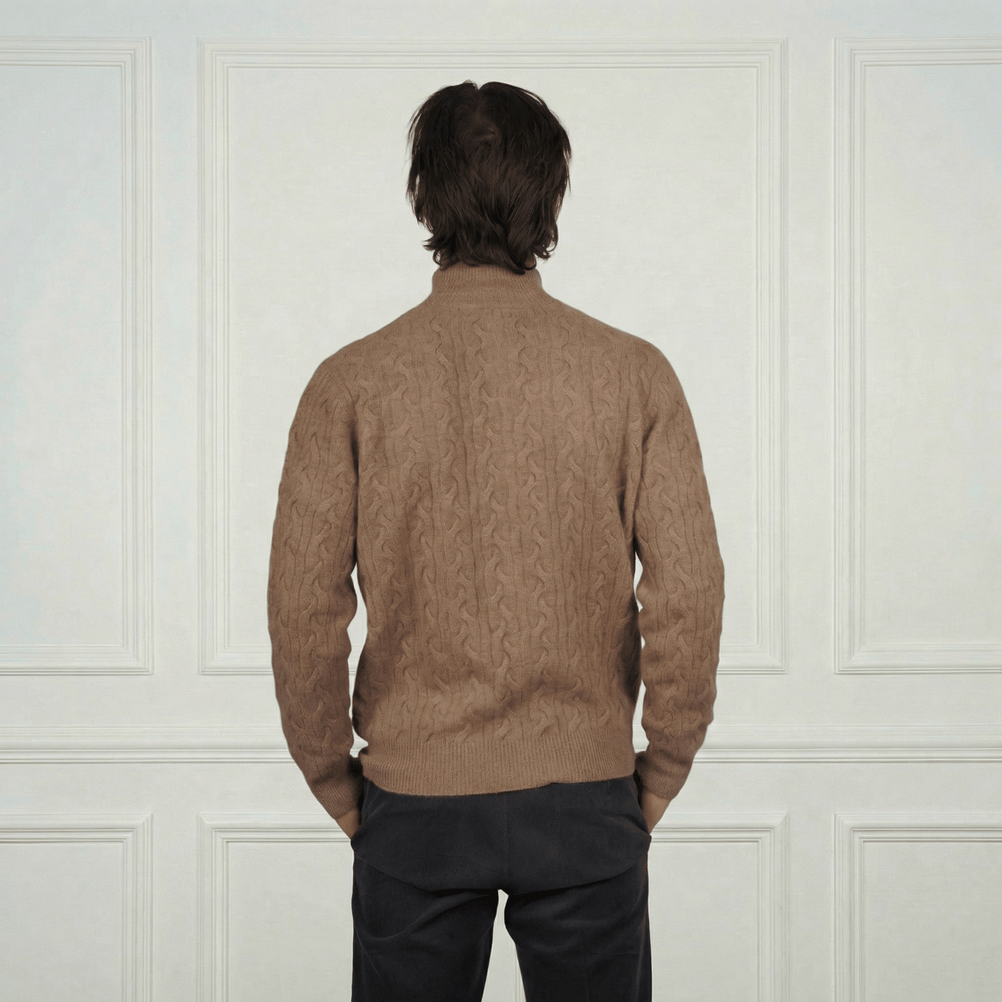 Cashmere Double - Zip Cardigan - Blue Sky Cashmere