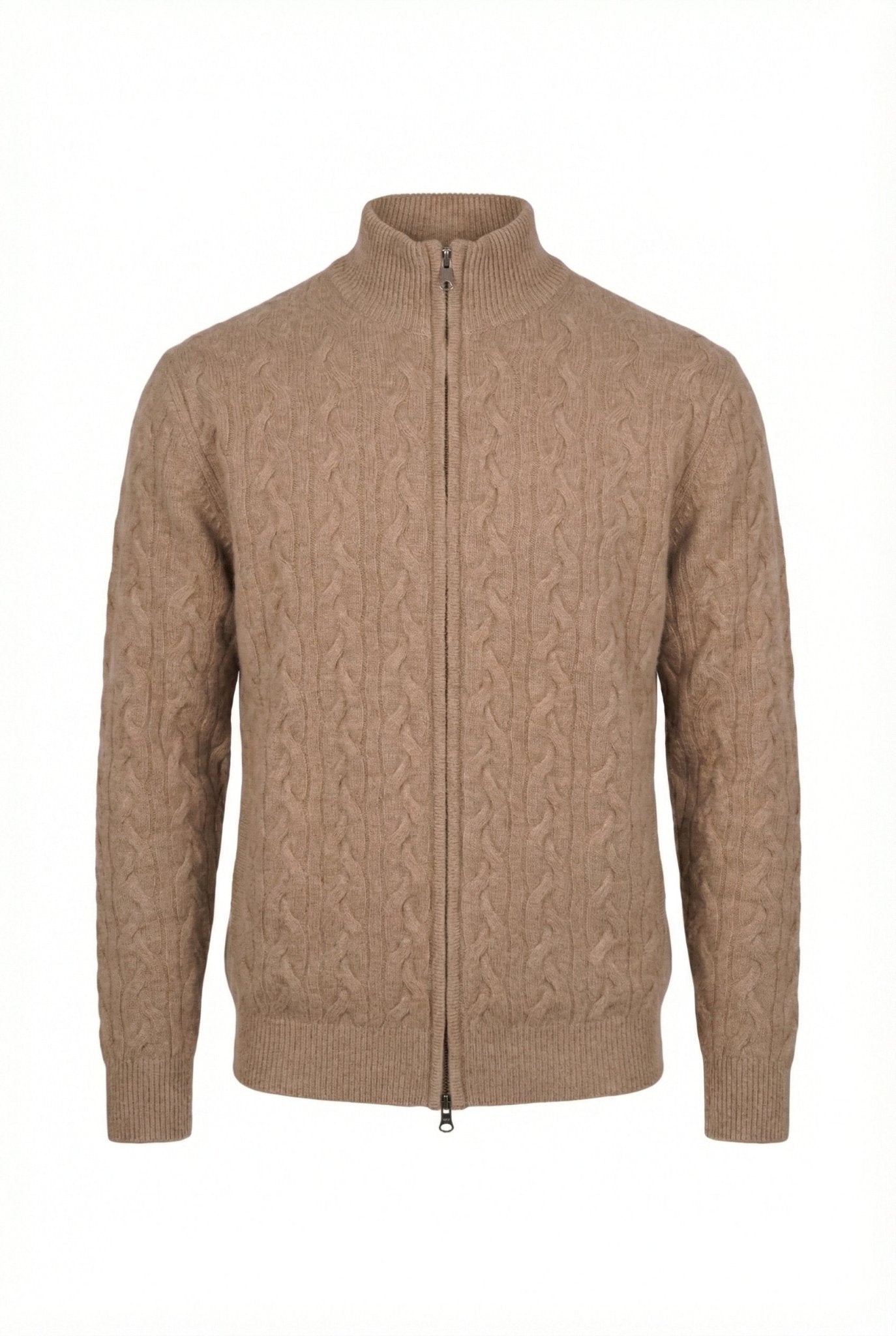 Cashmere Double - Zip Cardigan - Blue Sky Cashmere