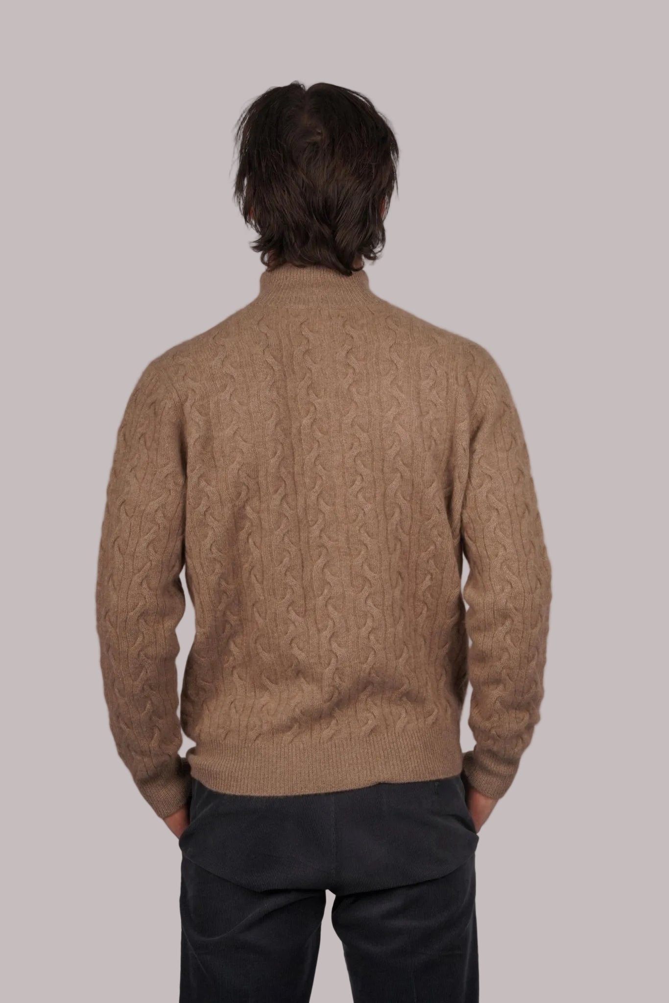 Cashmere Double - Zip Cardigan - Blue Sky Cashmere