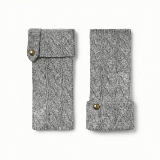 Cashmere Fingerless Mittens - Blue Sky Cashmere