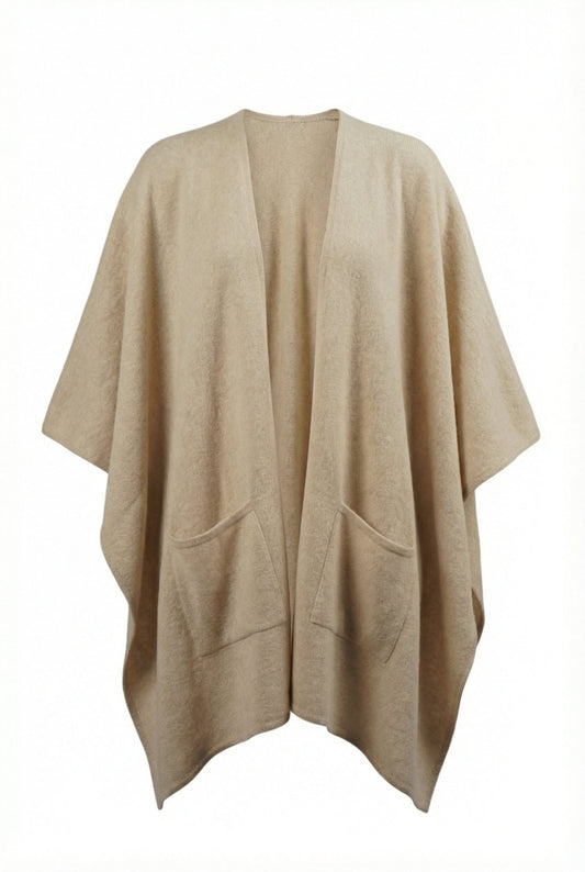 Cashmere Poncho - Blue Sky Cashmere