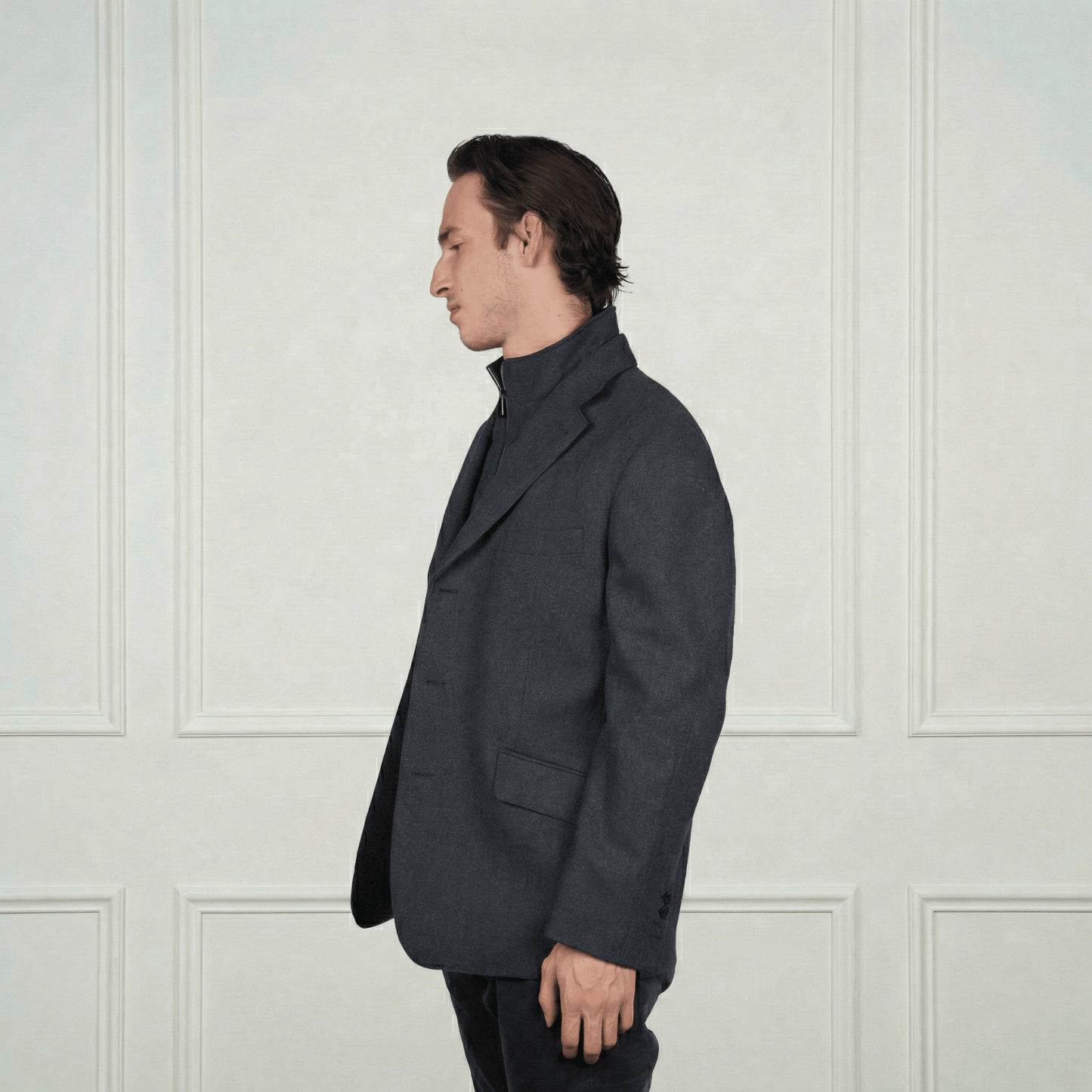 Classic Sheep Wool Blazer - Blue Sky Cashmere