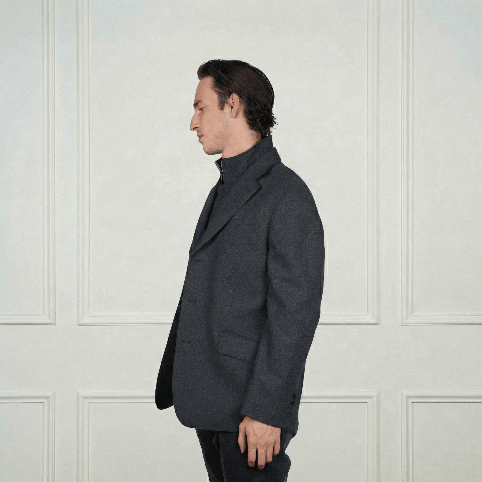 Classic Sheep Wool Blazer - Blue Sky Cashmere