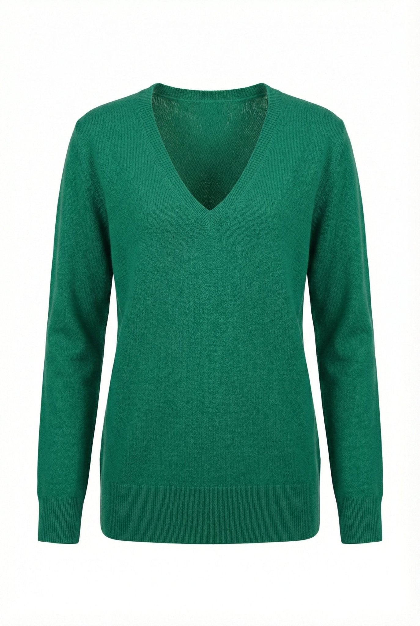 Classic V - Neck Cashmere Sweater - Blue Sky Cashmere