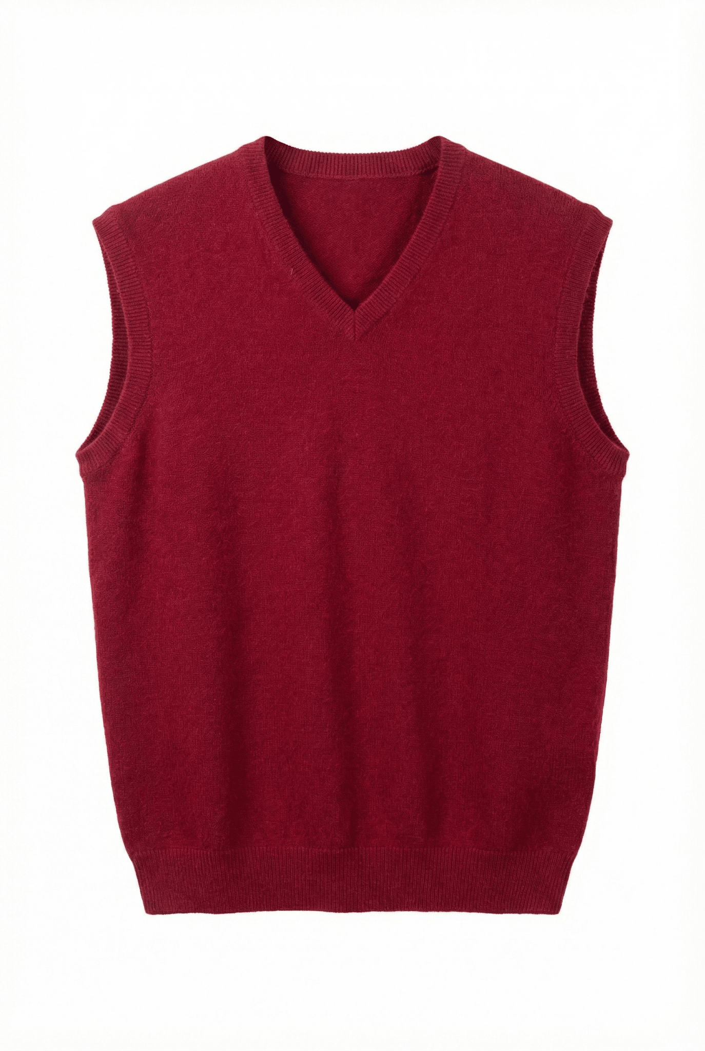 Classic V Neck Cashmere Vest - Blue Sky Cashmere