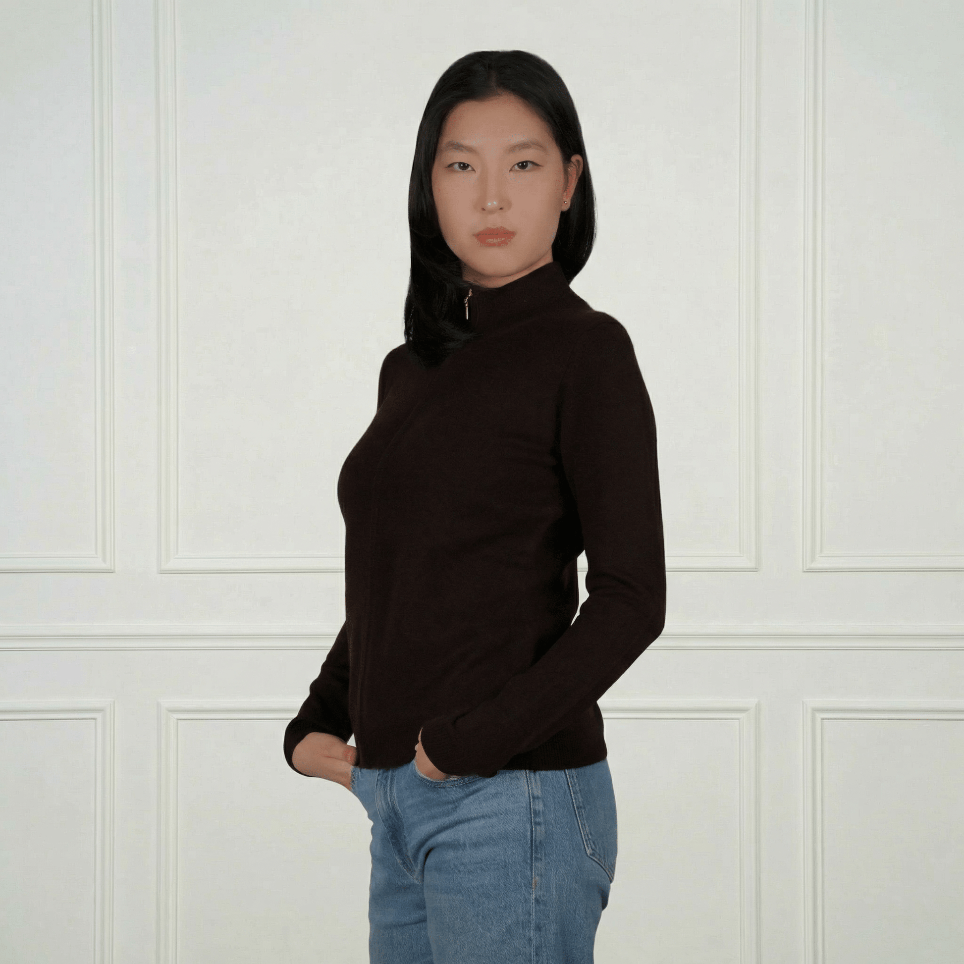 Daniella Cashmere Cardigan - Blue Sky Cashmere
