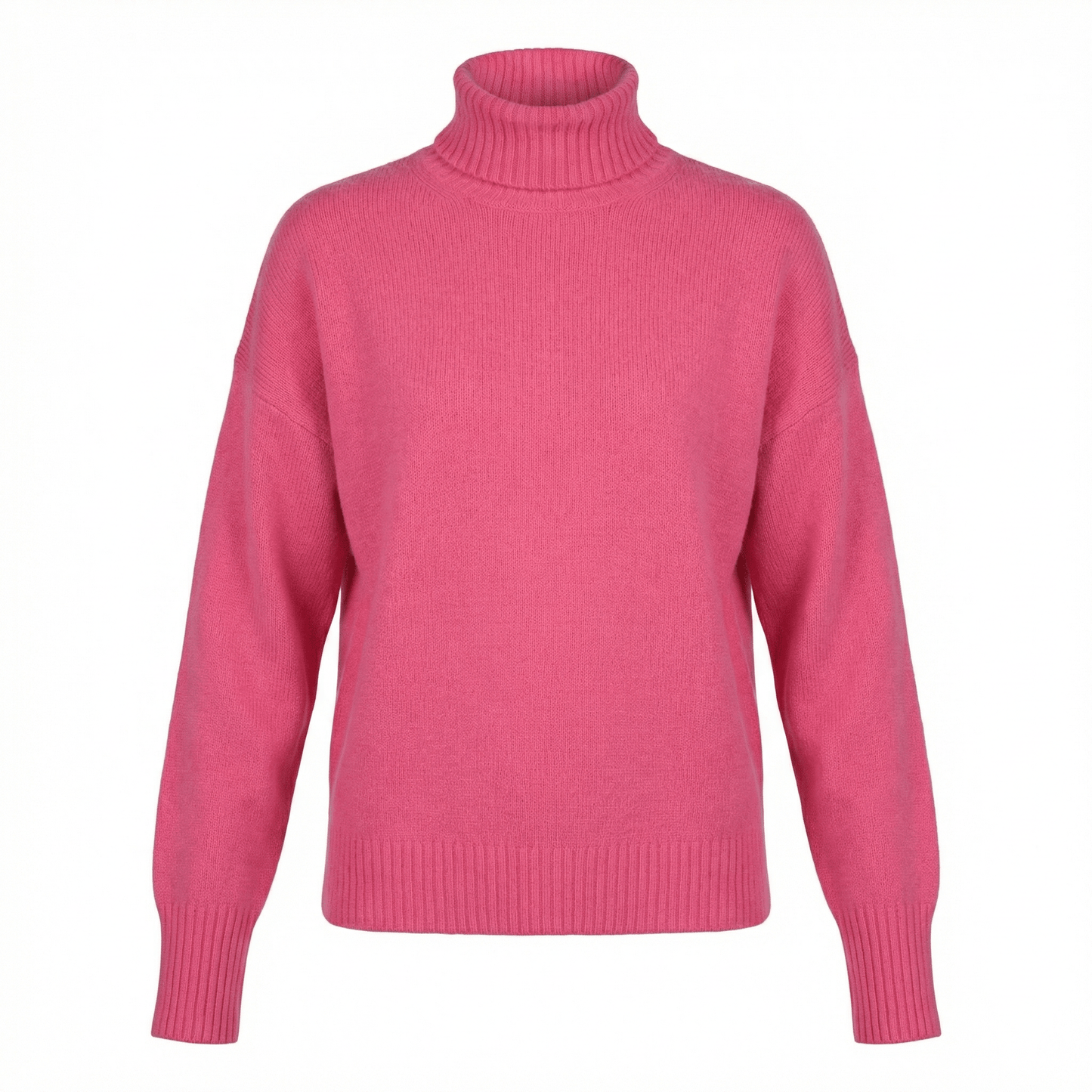 Embroidered Cashmere Turtleneck - Blue Sky Cashmere