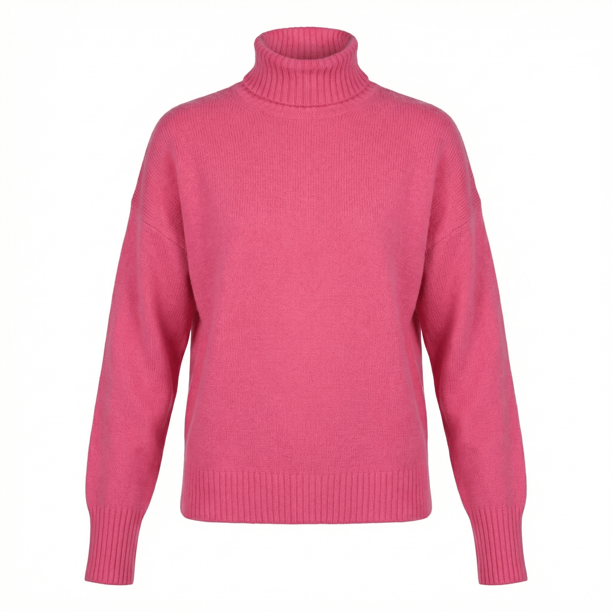 Embroidered Cashmere Turtleneck - Blue Sky Cashmere