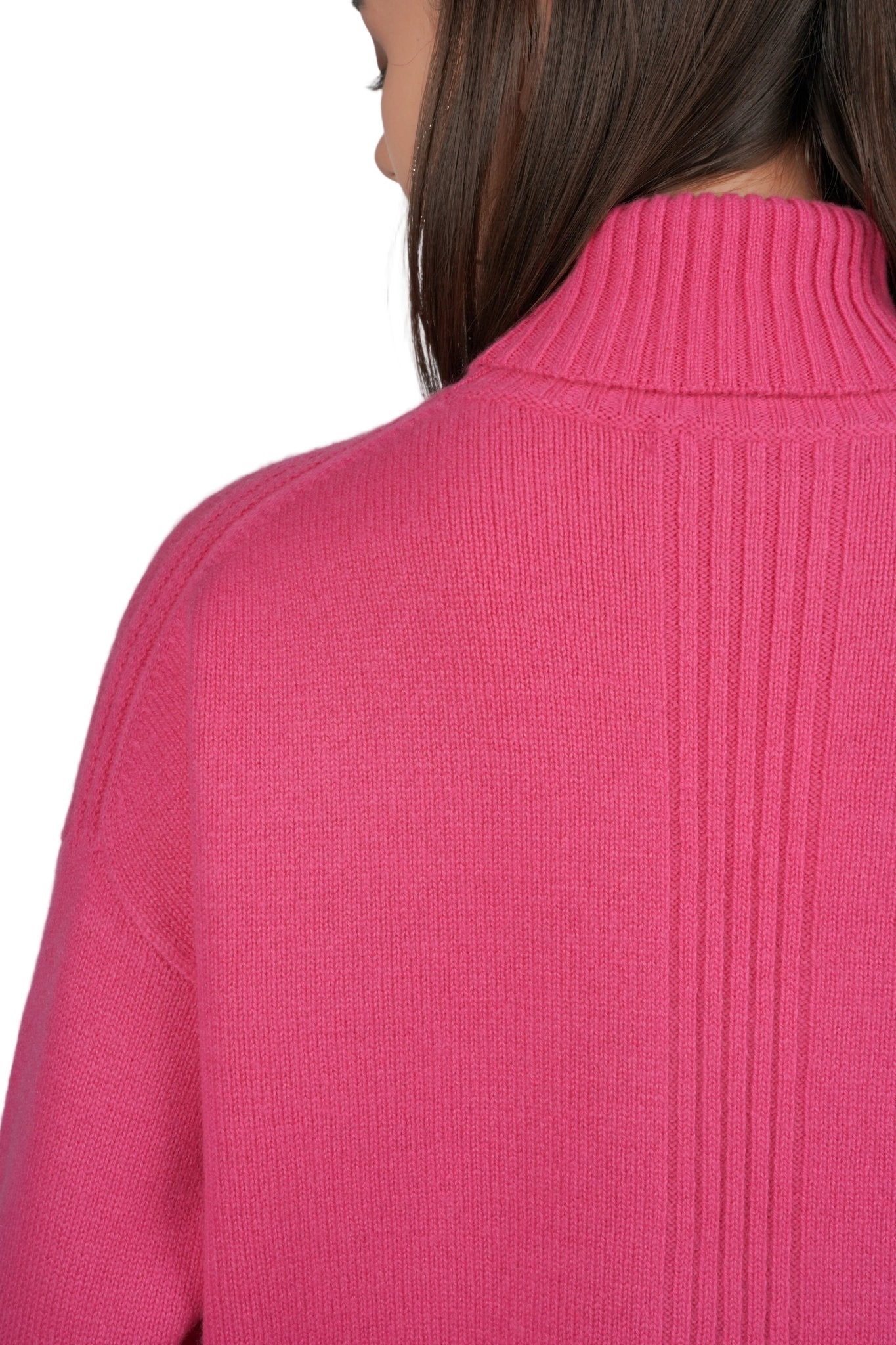 Embroidered Cashmere Turtleneck - Blue Sky Cashmere