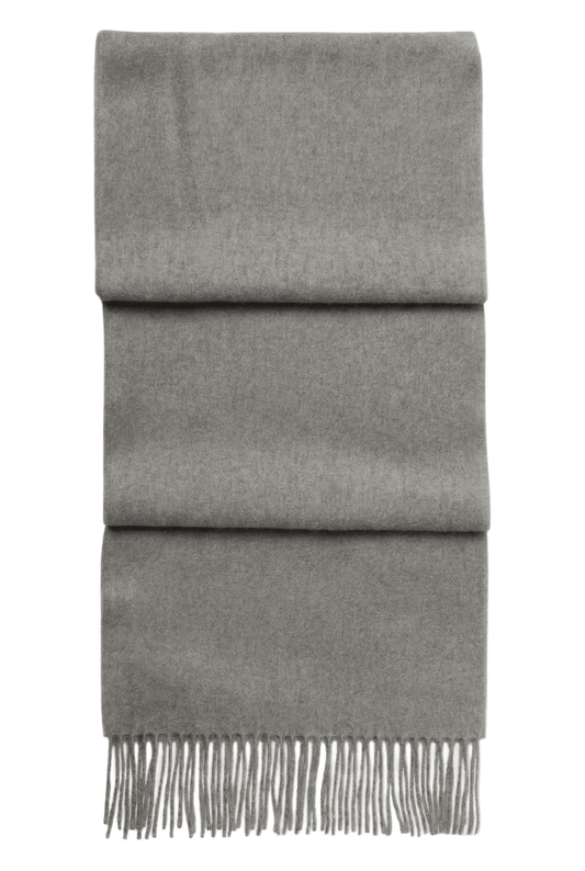 Fringed Camel Scarf - Blue Sky Cashmere