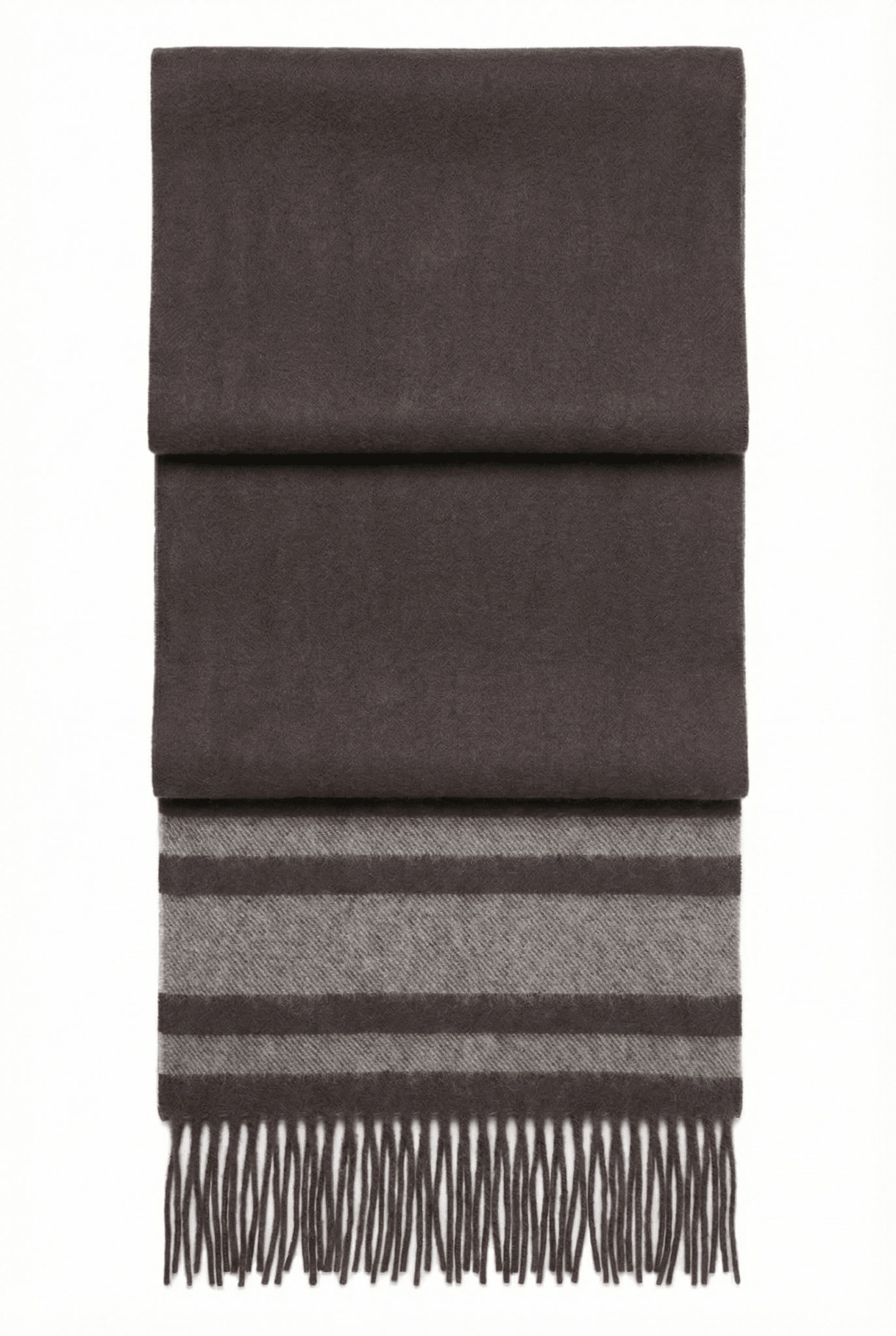 Fringed Cashmere Scarf - Blue Sky Cashmere