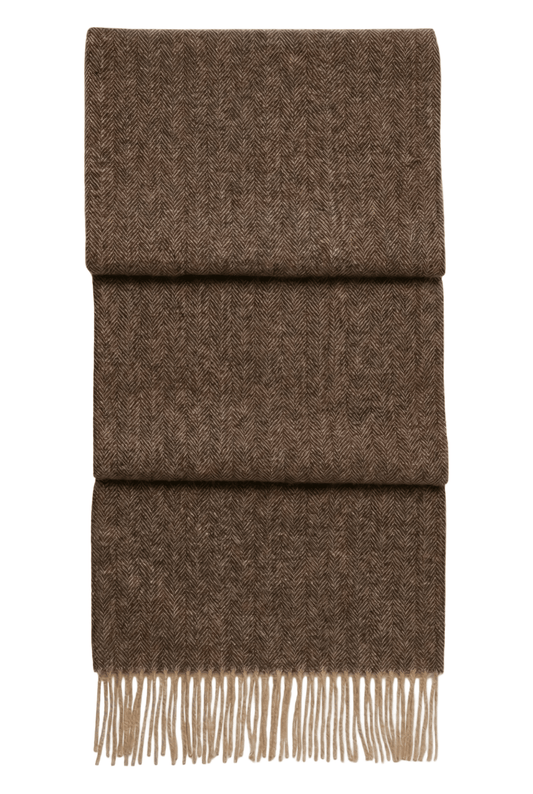 Fringed Cashmere Scarf - Blue Sky Cashmere