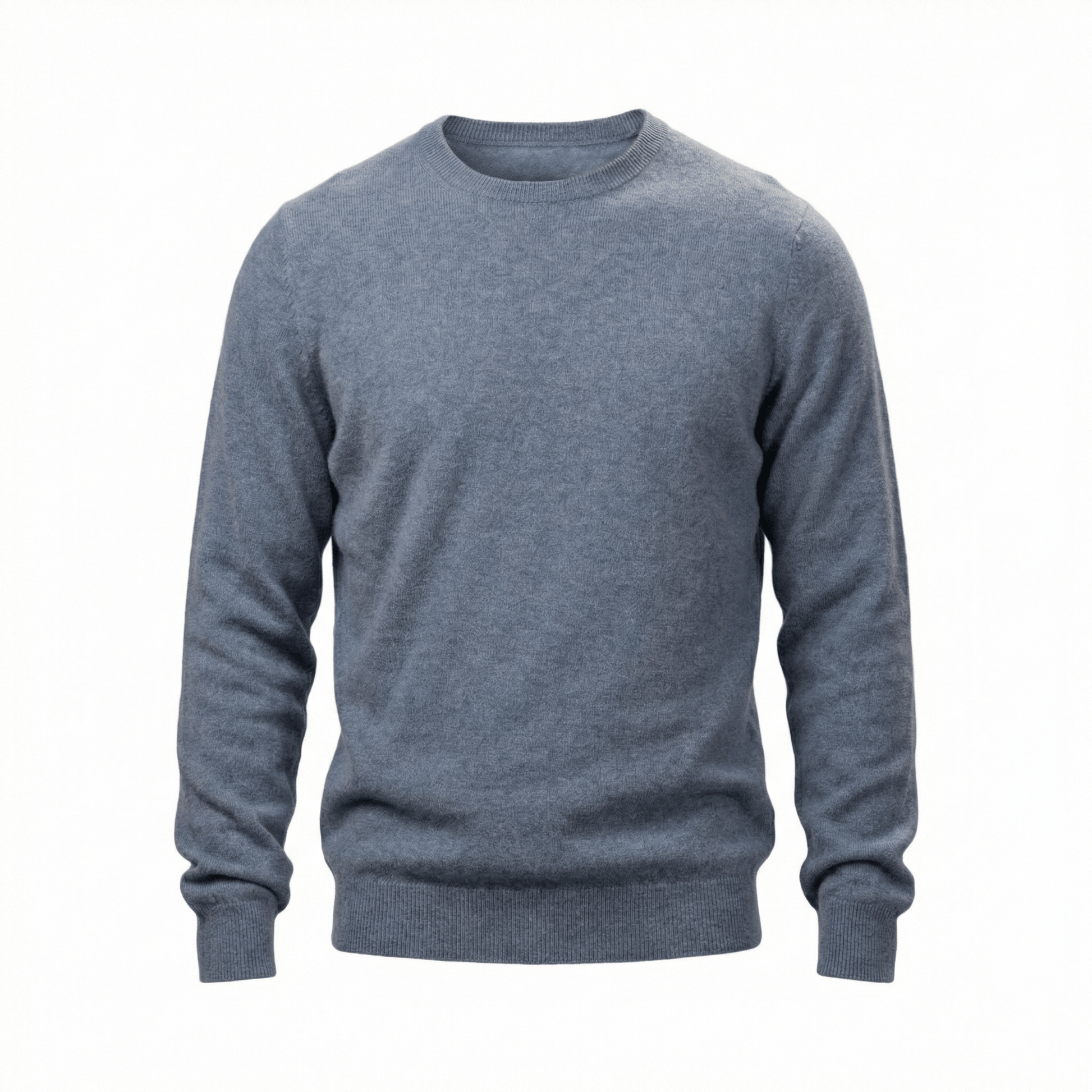 Humphrey Rounded Neckline Cashmere Sweater - Blue Sky Cashmere