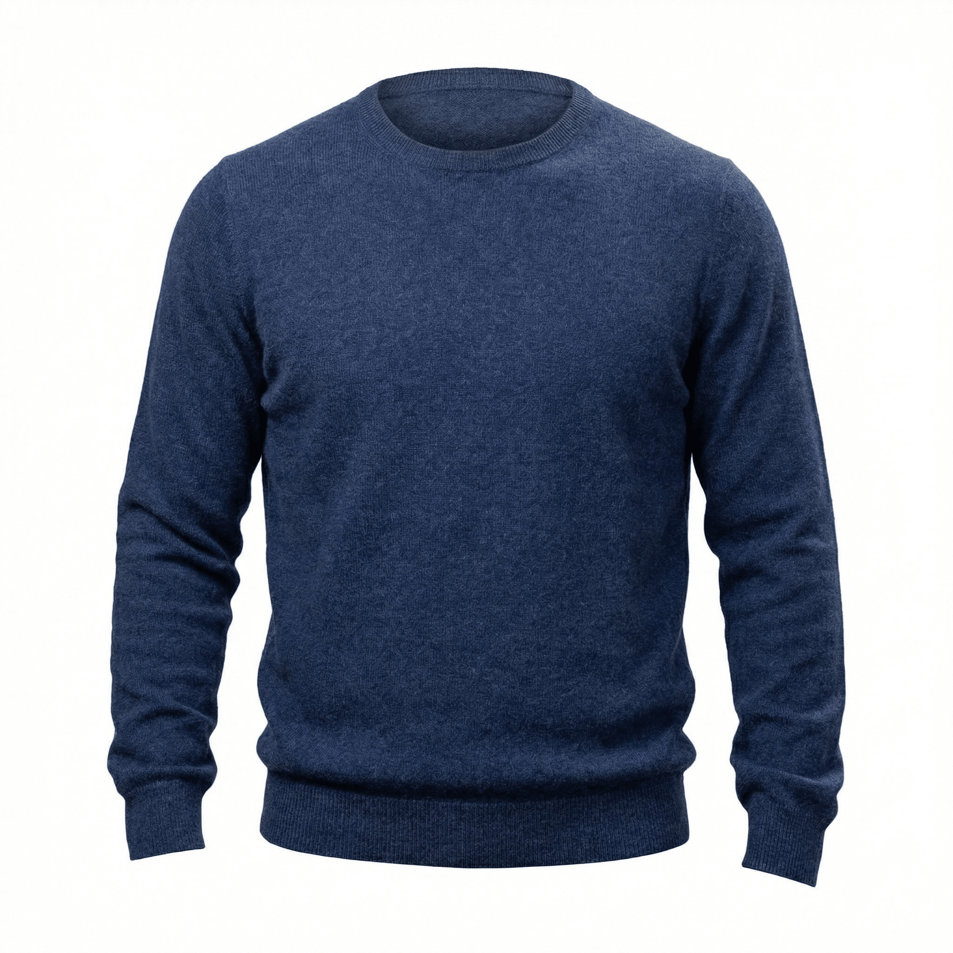 Humphrey Rounded Neckline Cashmere Sweater - Blue Sky Cashmere
