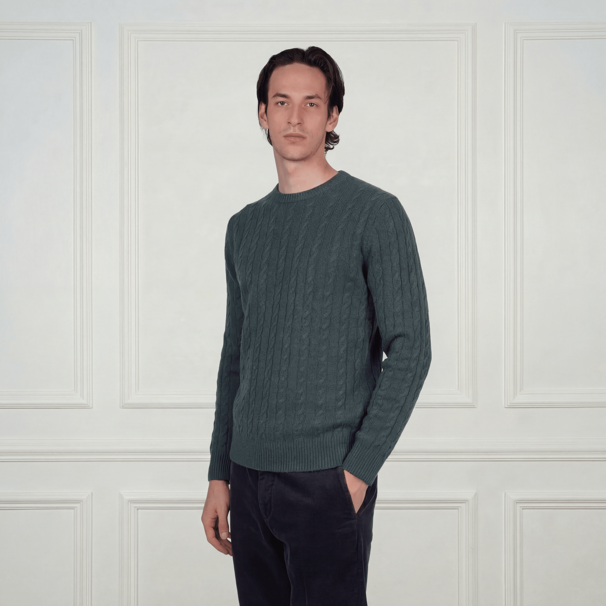 Ivy League Cashmere Sweater - Blue Sky Cashmere