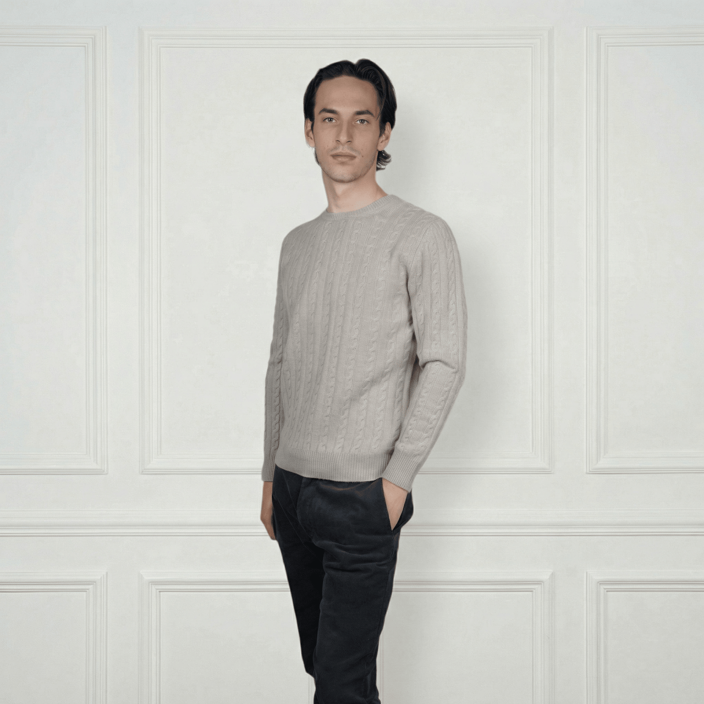 Ivy League Cashmere Sweater - Blue Sky Cashmere