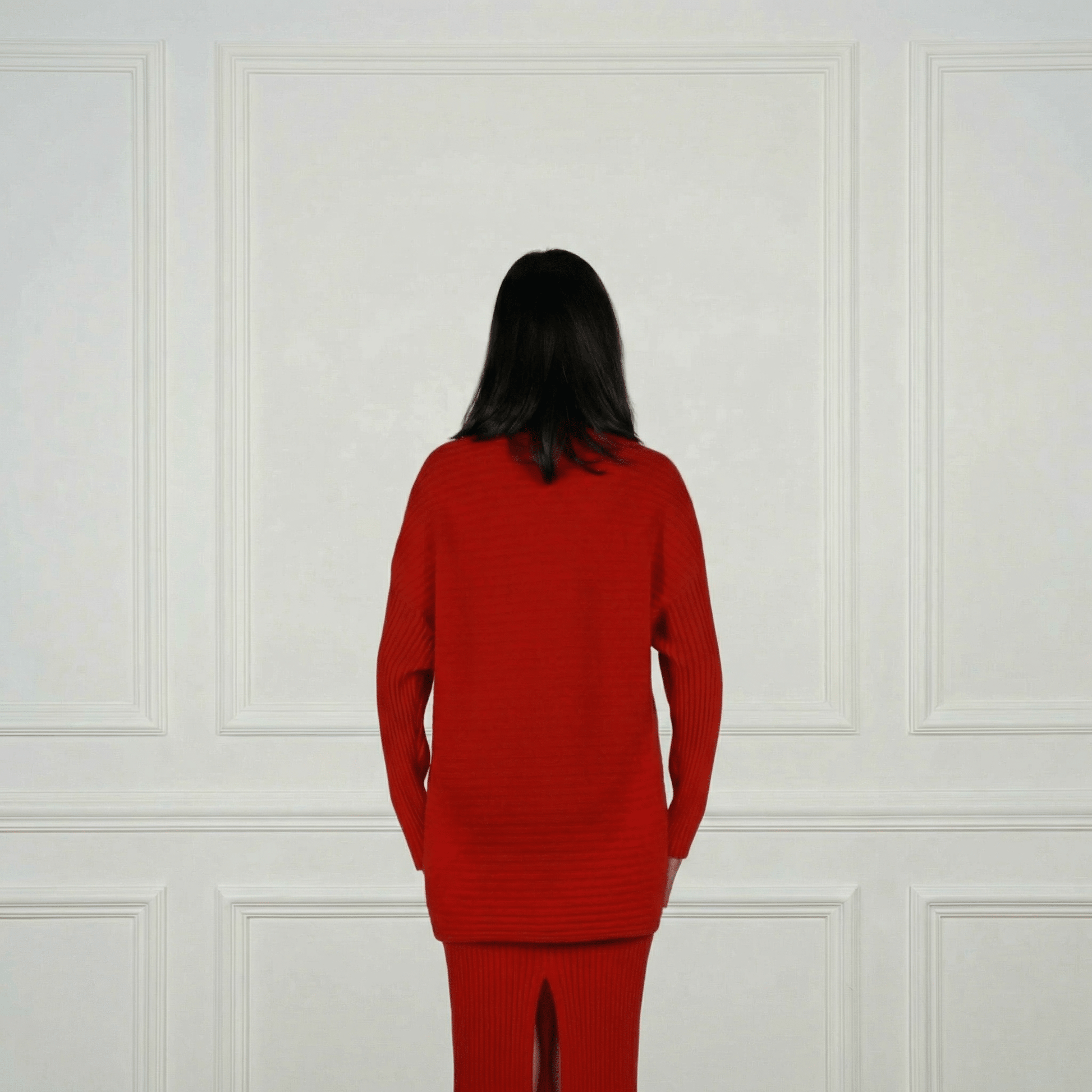 Lena Ribbed Cashmere Turtleneck - Blue Sky Cashmere